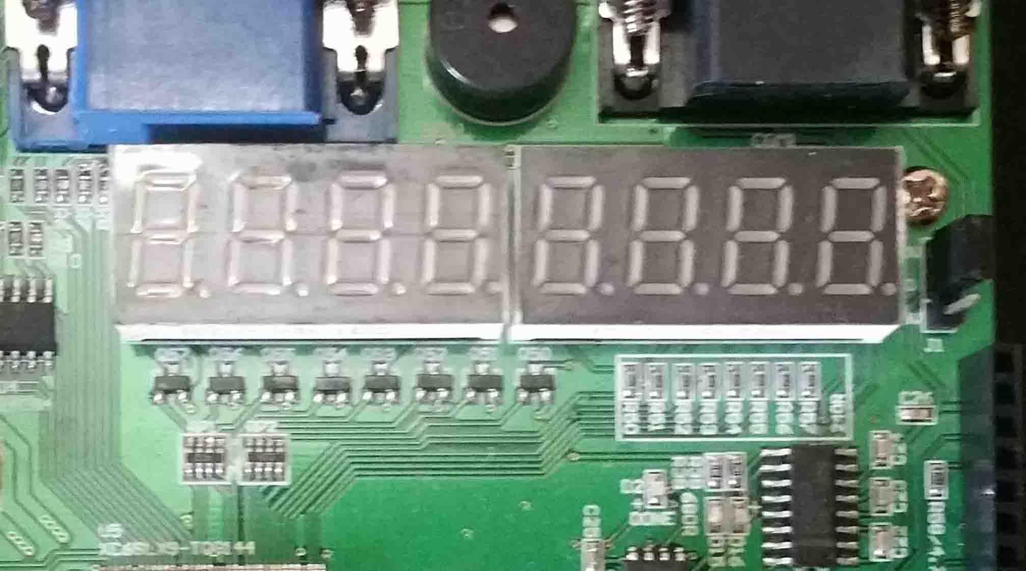 Interface seven-segment with FPGA board